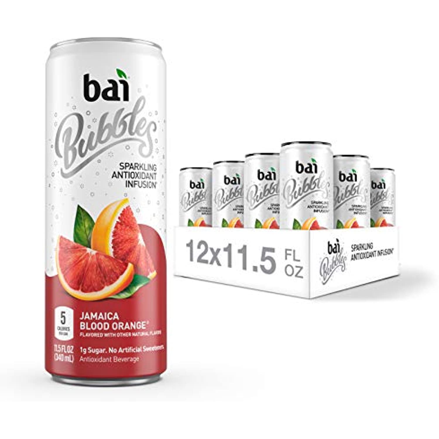 Bai Bubbles, Sparkling Water, Jamaica Blood Orange, Antioxidant Infused