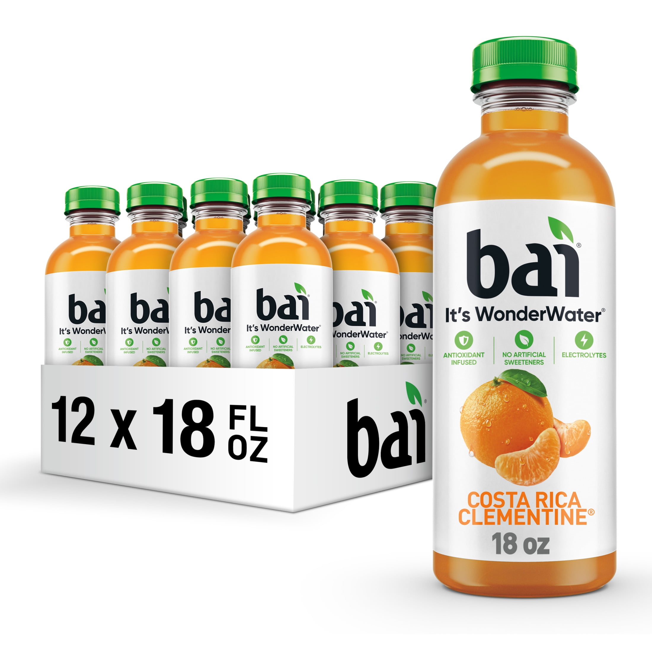 Bai Costa Rica Clementine Antioxidant Infused Water Beverage, 18 fl oz, Bottle