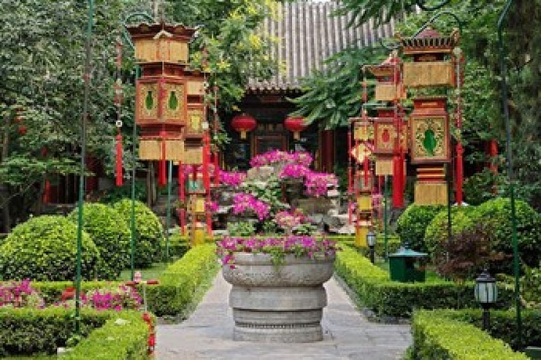 Bai Family Imperial style restaurant Beijing China Canvas Art - Adam Jones DanitaDelimont (35 x 23)