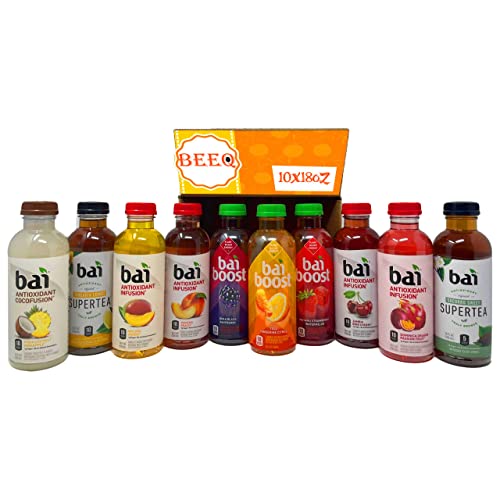 Bai Flavored Water Assortment, 10 Different Flavors, Antioxidant ...