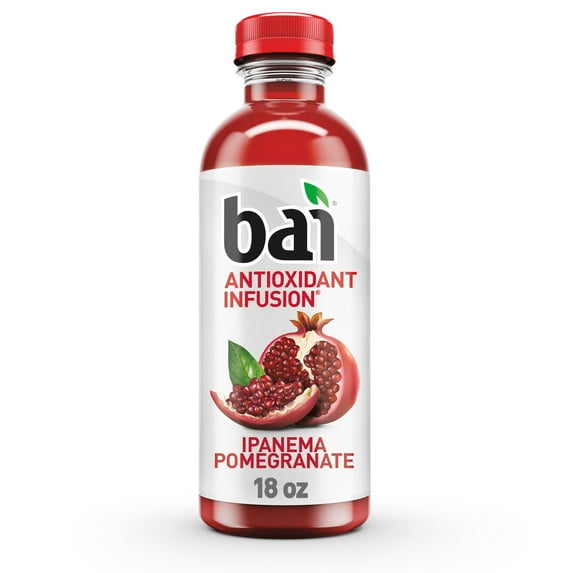Bai Flavored Water, Ipanema Pomegranate, Antioxidant Infused Drinks, 18 Fluid Ounce Bottle