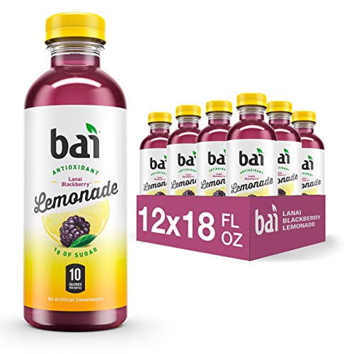Bai Flavored Water, Lanai Blackberry Lemonade, Antioxidant Infused