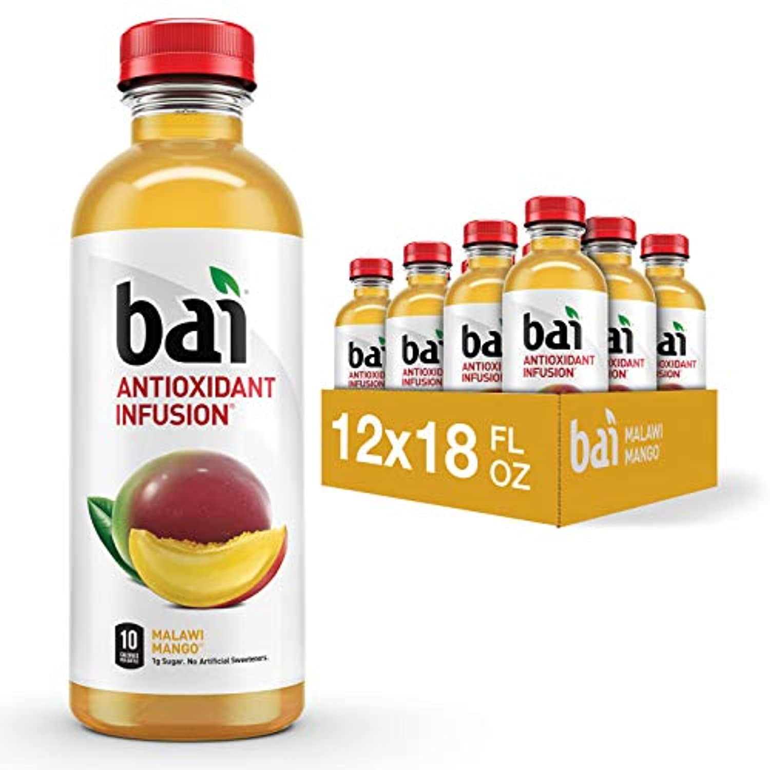Bai Flavored Water, Malawi Mango, Antioxidant Infused Drinks, 18 Fluid