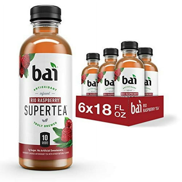 Bai Iced Tea, Rio .. Raspberry, Antioxidant Infused Supertea