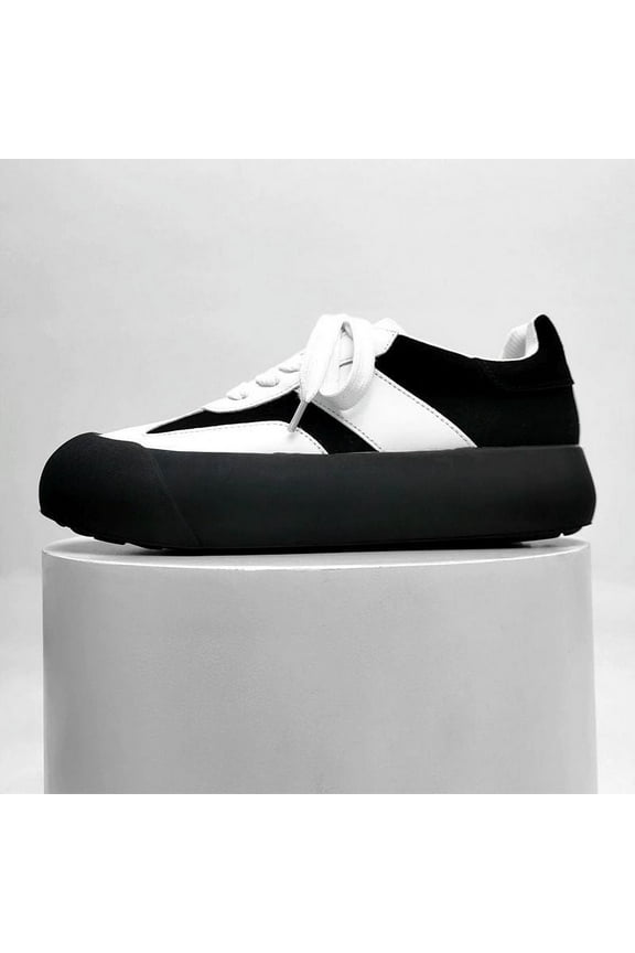 Bai Jingting's same puffy shoes for men and women are niche original thick-soled big-headed ugly breadboard shoes retro fat German training shoes