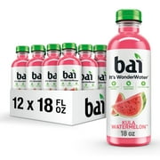 Bai Kula Watermelon Antioxidant Infused Water Beverage, 18 fl oz, 12 Pack Bottles