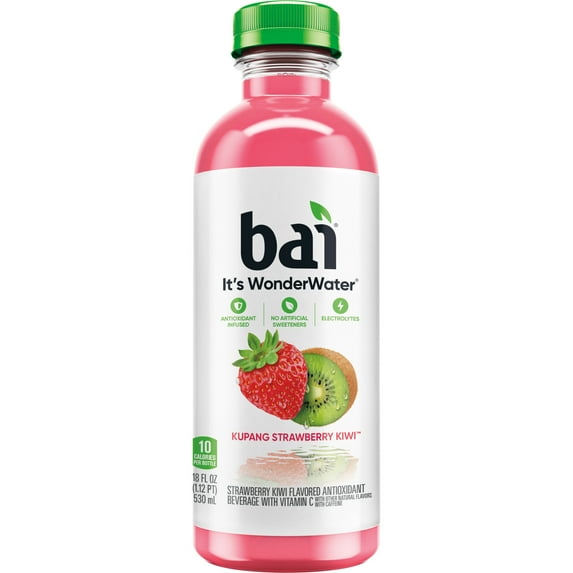 Bai Kupang Strawberry Kiwi Antioxidant Infused Water Beverage, 18 fl oz Plastic Bottle
