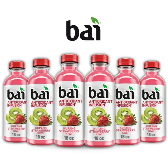 Bai Kupang Strawberry Kiwi Flavored Water, 18 fl oz (6 Pack)