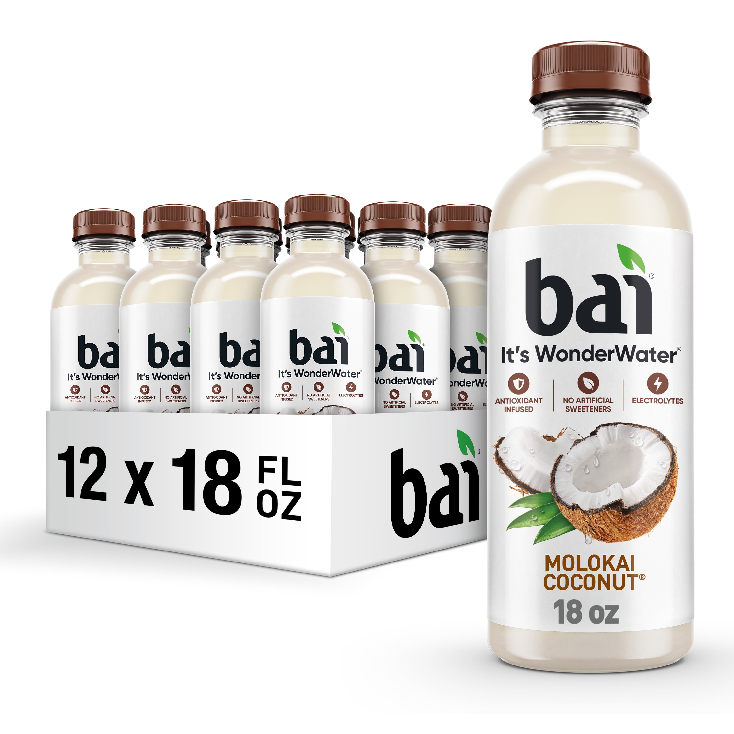Bai Molokai Coconut Antioxidant Infused Water Beverage, 18 fl oz