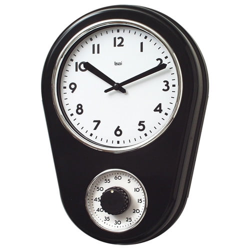 https://i5.walmartimages.com/seo/Bai-Retro-Kitchen-Timer-Wall-Clock-Black_1e7100c0-a9a9-4401-95a7-3313e127f3c4_1.28a10299b6729dc5bfc92b0ca22b2c61.jpeg