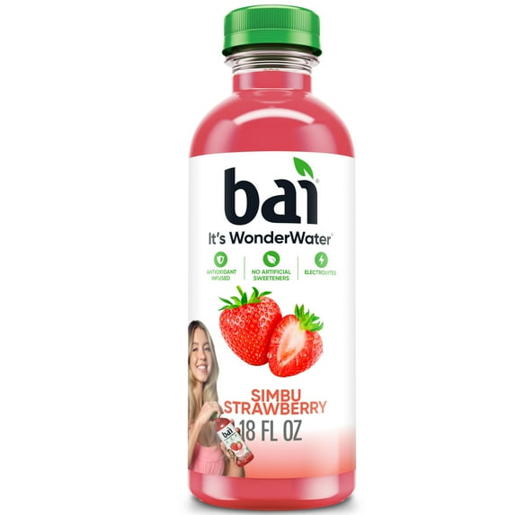 Bai Simbu Strawberry Antioxidant Infused Water Beverage, 18 fl oz, Bottle