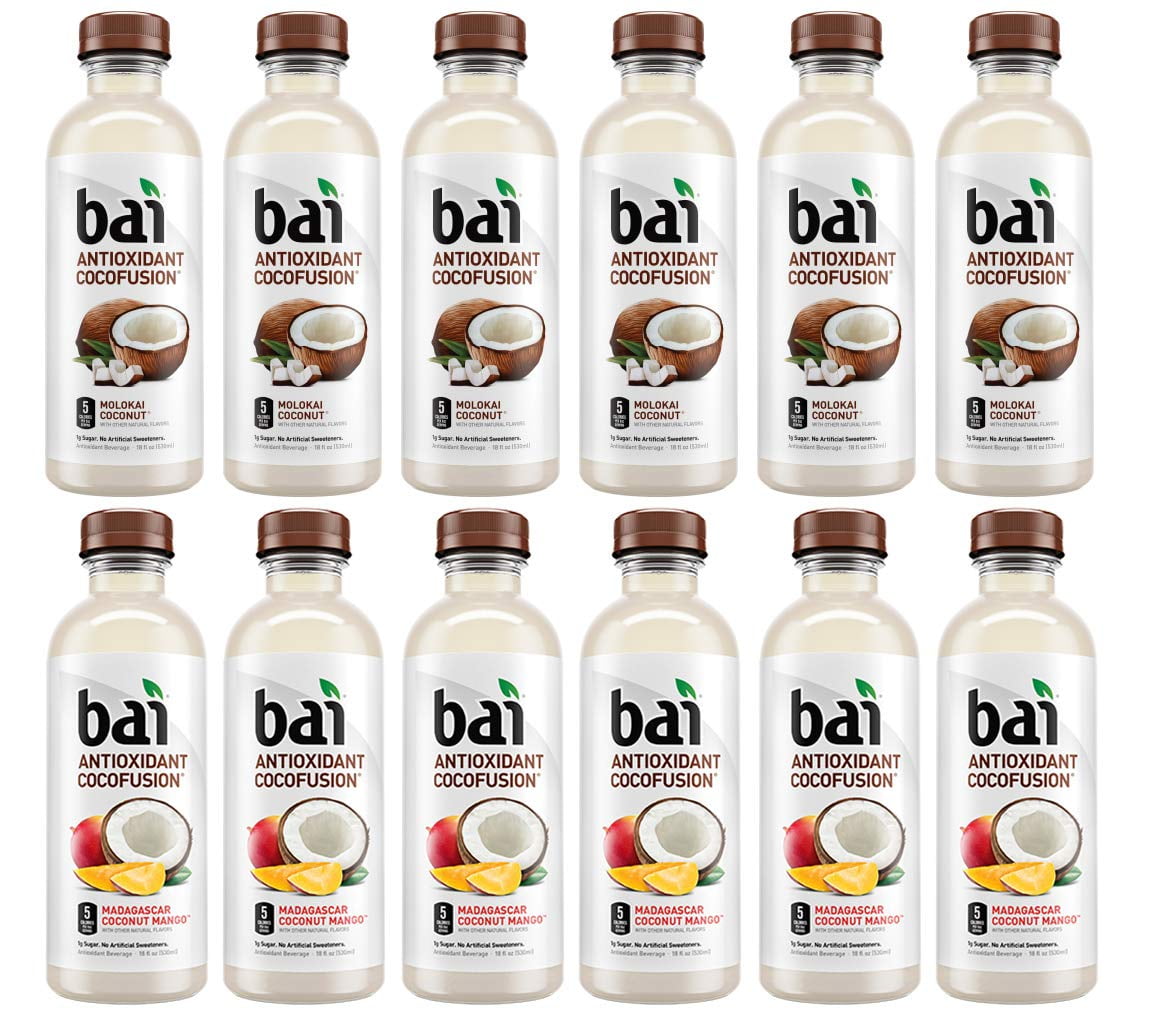 Bai Variety Antioxidant Juices Pack, Pack of 12, 18 fl oz, Cocofusion
