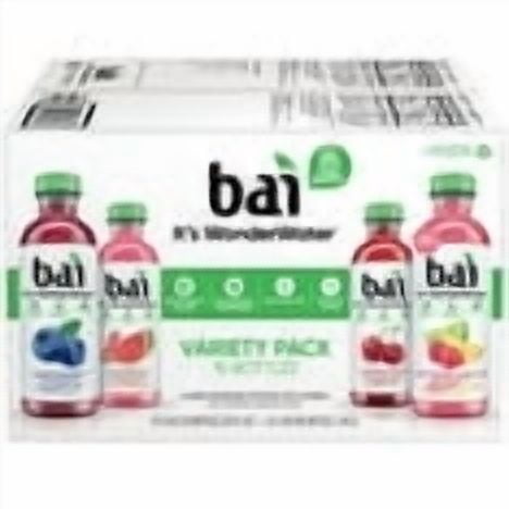 Bai WonderWater Antioxidant Flavored Water Variety Pack, 18 fl oz Bottles, 15 Pack