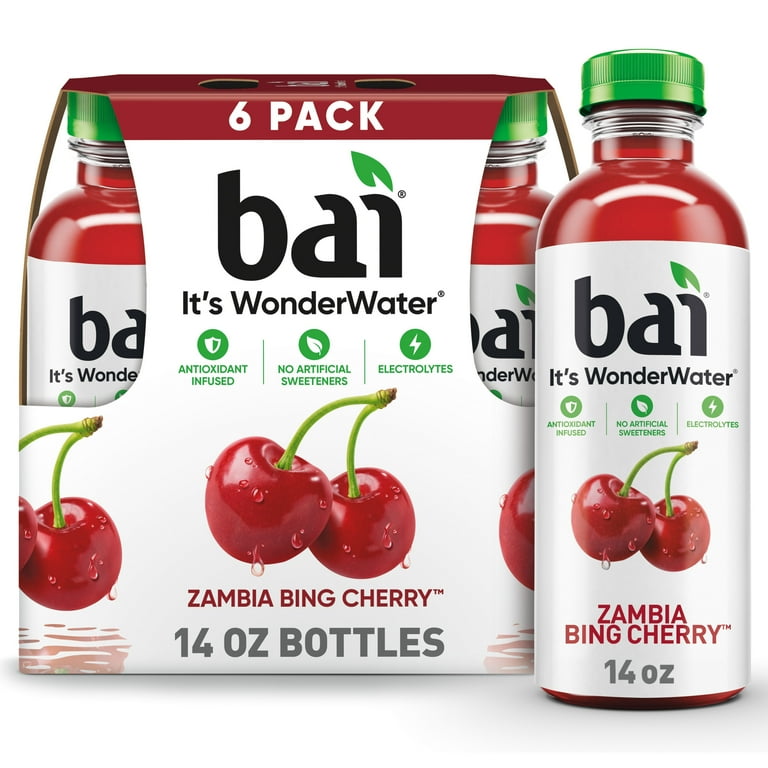 B.A.I. Zambia Bing Cherry Antioxidant Water Beverage, 14 fl oz, 6