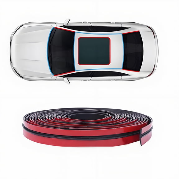 BaiCH 2M Car Windshield Roof Seal Strips Noise Insulation, Waterproof Rubber Sticker Accessories