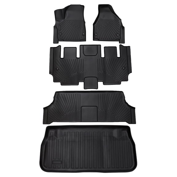 BaiCH Car Floor Mats for Chrysler Pacifica 2017-2024 All Weather TPE Rubber Floor Liners Protection