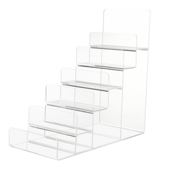 BaiTrend Display Stand Purse Acrylic Shelf Rack Riser Wallet Holder Storage Risers Handbag Jewelry Organizer Clear Book Stands