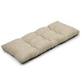 thumbnail image 1 of Baibu Tufted Bench Cushion Loveseat Cushion with Tires Suitable for Garden Patio Bench Indoor Furniture with Anti-slip Bottom, Beige, 42"x15"x3", 1 of 7