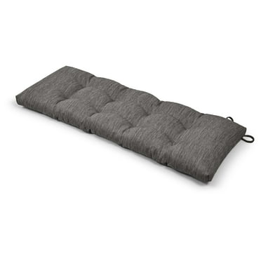 Baibu Home Seating Cushion with Strap, Outdoor and Indoor Bench Cushion of Anti-slip Bottom, Grey, 42"x15"x3"