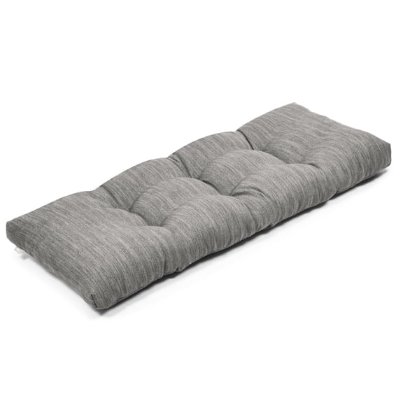 Baibu Tufted Bench Cushion Loveseat Cushion with Tires Suitable for Garden Patio Bench Indoor Furniture with Anti-slip Bottom, Light Grey, 36"x15"x3"
