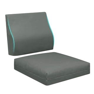 Baibu Outdoor Chair Cushions 19 x 19 x 4 Inch Deep Seating Cushion with Ergonomic Lumbar Support Pillow Patio Furniture Sofa Replacement Cushions,Gray