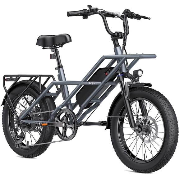 Baicycle A03 Peak 1500W Electric Bike, 20" Fat Tire Bikes with 90 Miles Max Range, 48V 13Ah 28mph Ebike for Adults Full Suspension UL2849