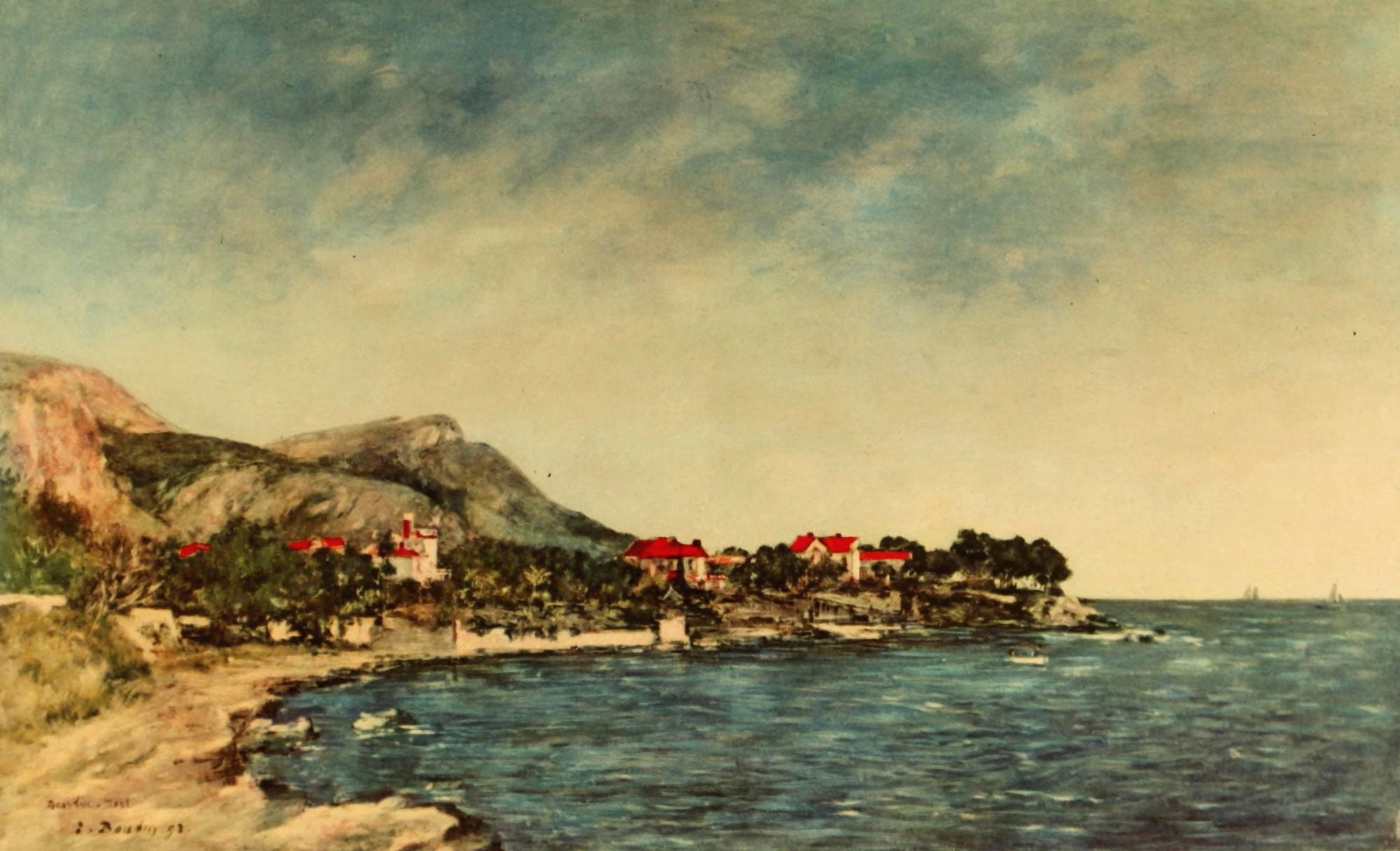 Baie de Fourmis Beaulieu 1892 Canvas Art - Eug???ne Boudin (18 x 24)