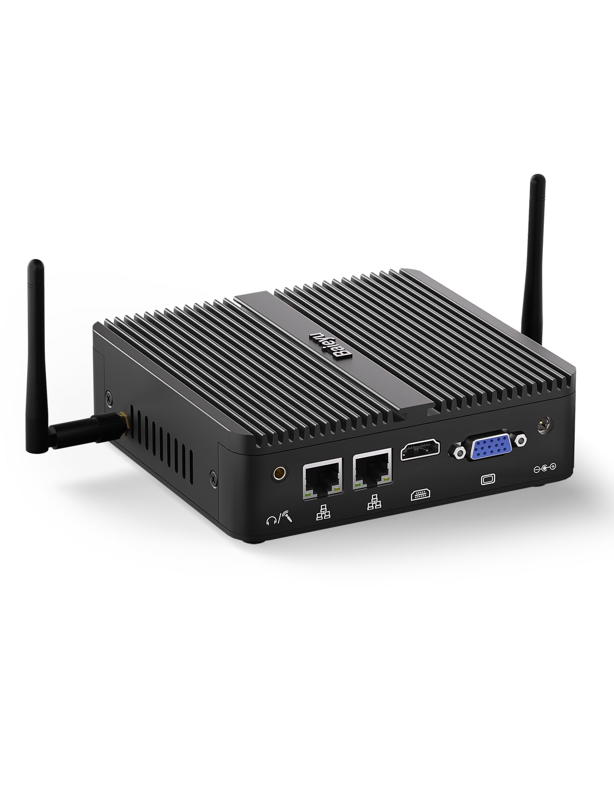 Byte Brand Power Computer Baieyu Fanless Industrial Mini PC, Fanless PC Celeron J4125, 8GB RAM ...