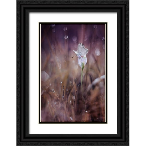 Baihaki, Ahmad 23x32 Black Ornate Wood Framed with Double Matting Museum Art Print Titled - Waiting