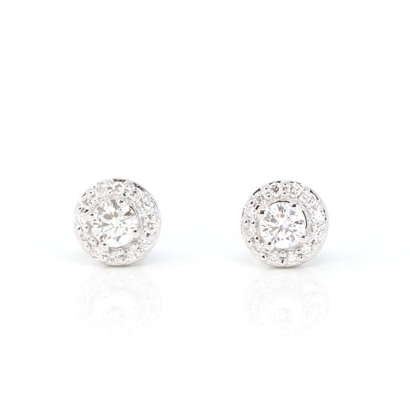 Baikalla 14k Classic White Gold Natural Diamond Earrings