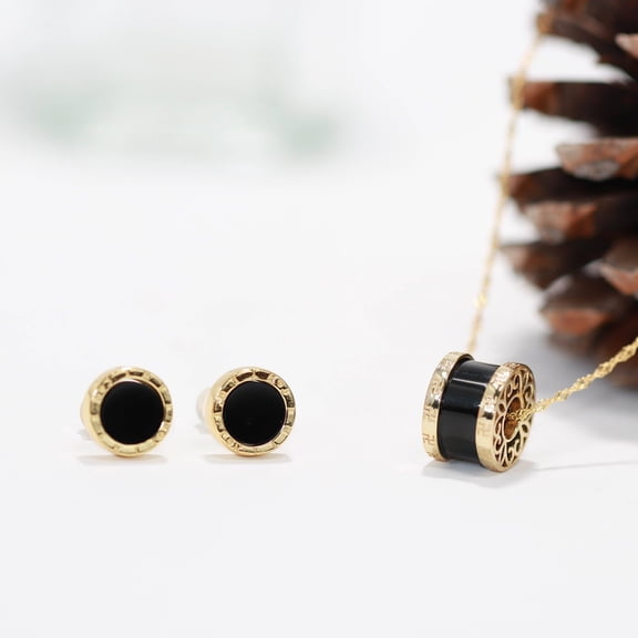 Baikalla Sterling Silver Real Black Nephrite Jade Classic Square Pendant Necklace