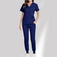thumbnail image 1 of Baikeli Cheap Outfits for Women Two Piece Outfits for Women Plus Size Suits Fitted Crew Neck Tops High Waist Pants Matching Tracksuit with Pockets Summer 2 Piece Outfits for Women 2024, 1 of 6