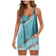 thumbnail image 1 of Baikeli Cheap Summer Dresses for Women 2024 Mini Dresses for Women Summer Sport Sundress Sleeveless Pattern Print Outfits Sling Strap Dress Vacation Dress Summer Dresses for Women 2024, 1 of 5
