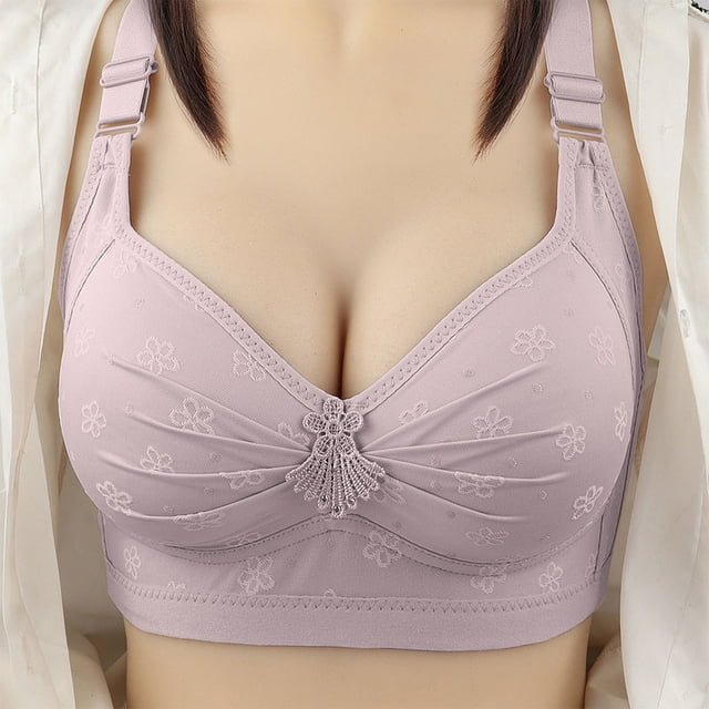 Baikeli Clearance Woman Oversized Wireless Bra Front Button Push Up