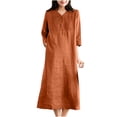 thumbnail image 1 of Baikeli Clearance Womens Dresses Women's Summer Comfort Fashion Solid Color Pocket Button V-Neck Dress Summer Dresses for Women 2024, 1 of 3