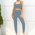 thumbnail image 1 of Baikeli Orders Delivery 2 Piece Sets for Women Matching Workout Suits Lounge Tank Tops High Waist Yoga Pants Jogger Clothing Set Spring Sets for Women, 1 of 5