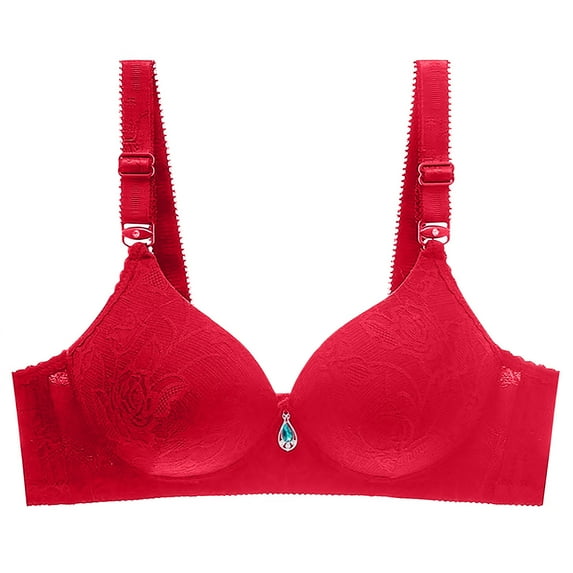 Baikeli Prime Deals Day 2024 Deals for Members Womem's Solid Color Thickened Middle Decoration Bra Daily Bra,Stick on Bras for Women