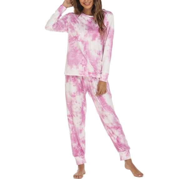Baikeli Women Floral Pajama 2 Piece Cotton Long Sleeve Button Down Tops Long Pants Lounge Sleepwear Loungewear 2 Piece Outfits