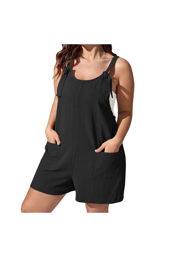 Womens Jumpsuits Casual,Womens Solid Color Summer Rompers Spaghetti Straps Short Jumpsuits Overalls for Women