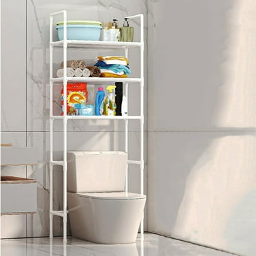 Baikk Over The Toilet Storage Shelf, 4 Tier Storage Cabinet Over Toilet, Behind Toilet Shelf, above Toilet Storage Rack, Bathroom Organizer Freestanding Toilet Shelf Space Saver