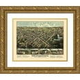 thumbnail image 1 of Bailey 14x12 Gold Ornate Wood Framed with Double Matting Museum Art Print Titled - North Attleboro Massachusetts - Bailey 1878, 1 of 4