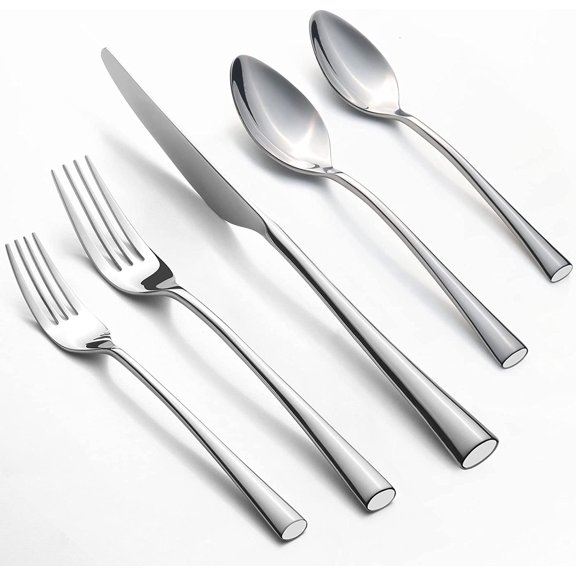 Bailey 20-Piece Forged Silverware Set Stainless Steel Flatware Set,Service for 4,Mirror Polished Cutlery Set,Dishwasher Safe…