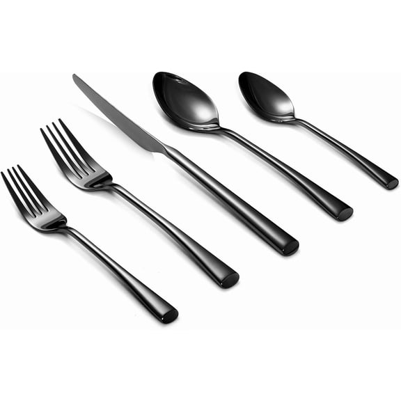 Bailey 20-Piece Forged Stainless Steel Flatware Set Cutlery Set,Service for 4,Matte Satin Finish,Dishwasher Safeā¦