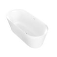 thumbnail image 1 of Bailey 59 in. Acrylic and Solid Surface Glossy Flatbottom Bathtub in White, 1 of 5