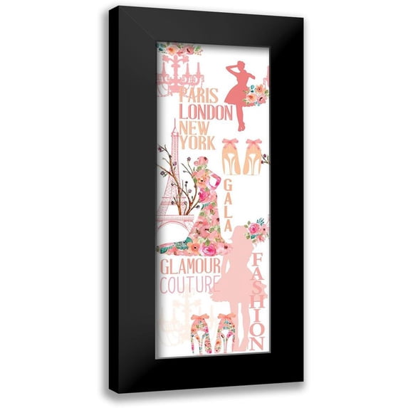 Bailey, Ann 11x24 Black Modern Framed Museum Art Print Titled - Fashion Floral