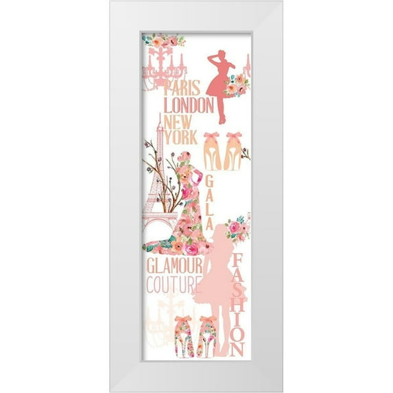 Bailey, Ann 11x24 White Modern Wood Framed Museum Art Print Titled - Fashion Floral