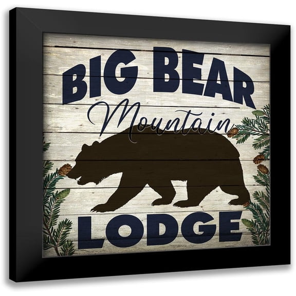 Bailey, Ann 12x12 Black Modern Framed Museum Art Print Titled - Big Bear Lodge