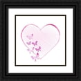 thumbnail image 1 of Bailey, Ann 12x12 Black Ornate Wood Framed with Double Matting Museum Art Print Titled - Butterfly Heart 2, 1 of 4