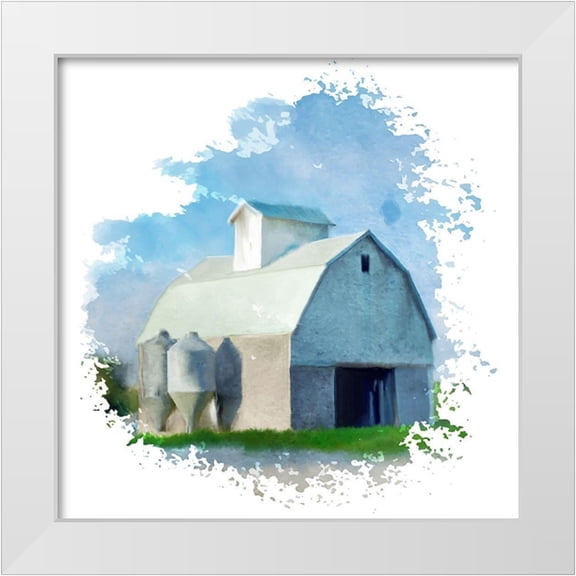 Bailey, Ann 12x12 White Modern Wood Framed Museum Art Print Titled - Barn Splash