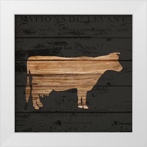 Bailey, Ann 12x12 White Modern Wood Framed Museum Art Print Titled - Moo